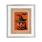 Stupell Industries Vintage Jack-o-Lantern Stamp Framed Print Under Glass, design by Arlington Prints